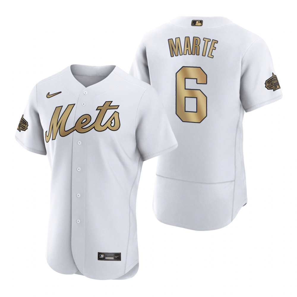 Starling Marte New York Mets 2022 All Star Game White Baseball Player Jersey