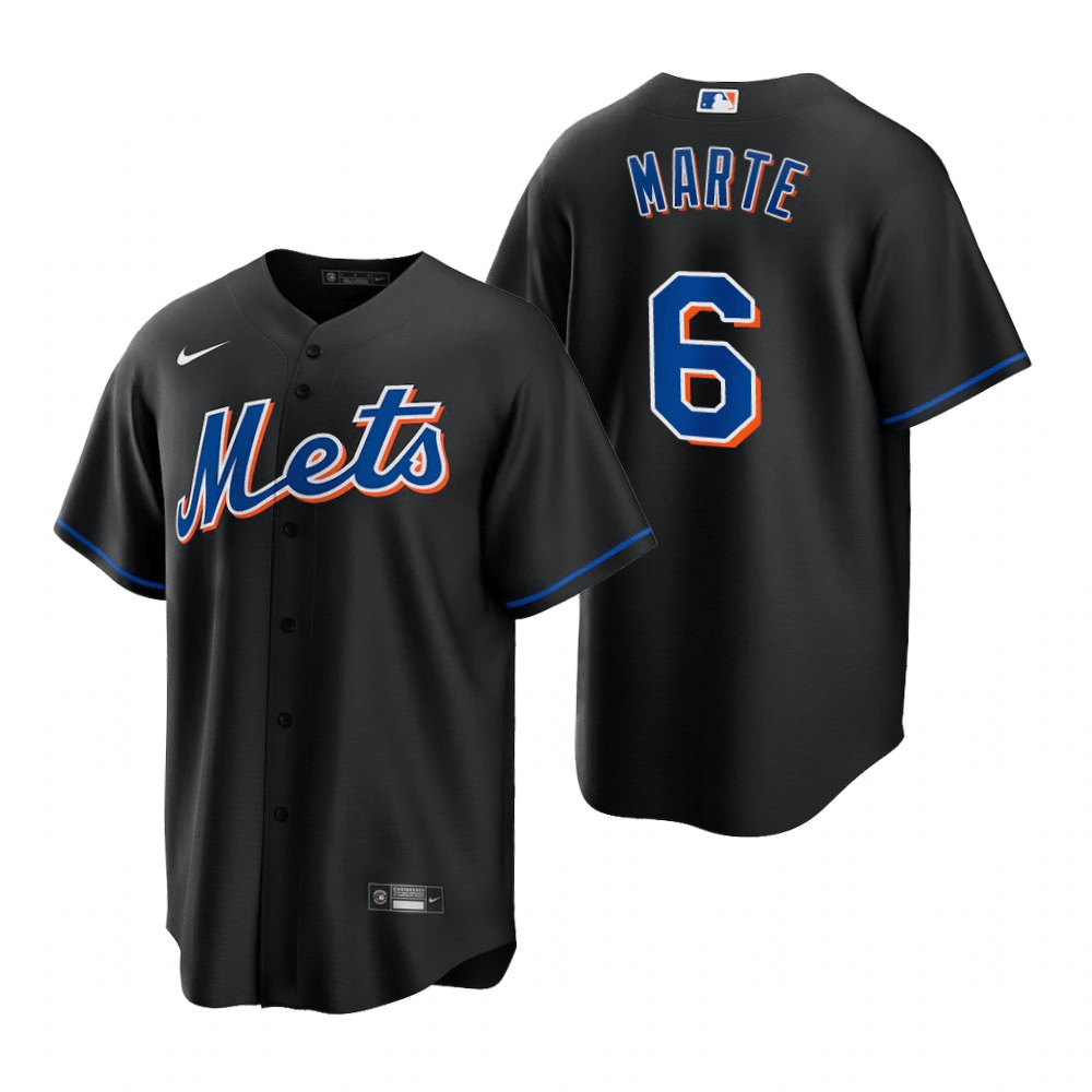 Starling Marte New York Mets Alternate Black Baseball Player Jersey