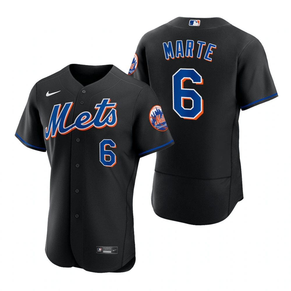 Starling Marte New York Mets Alternate Black Baseball Player Jersey
