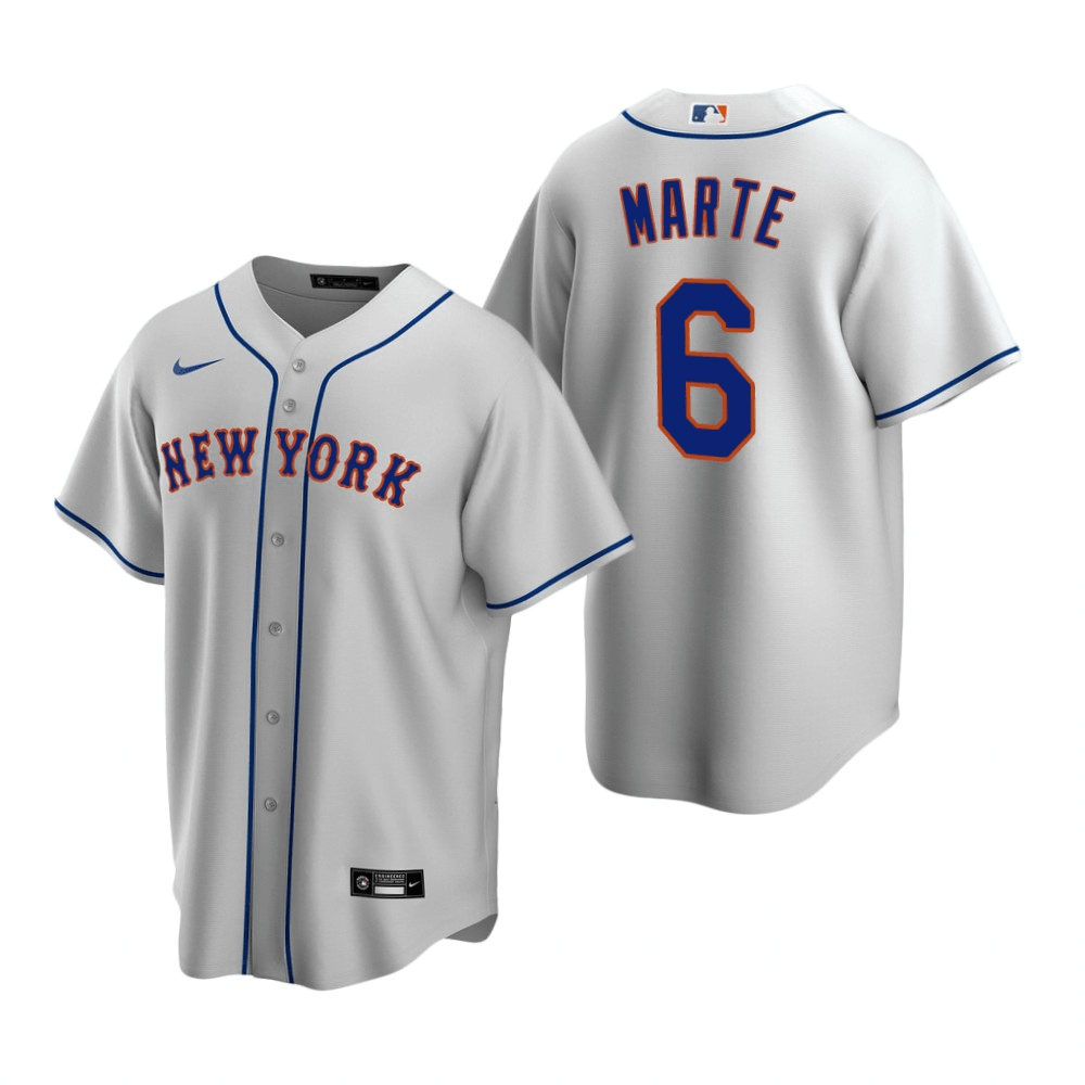 Starling Marte New York Mets Road Gray Baseball Player Jersey
