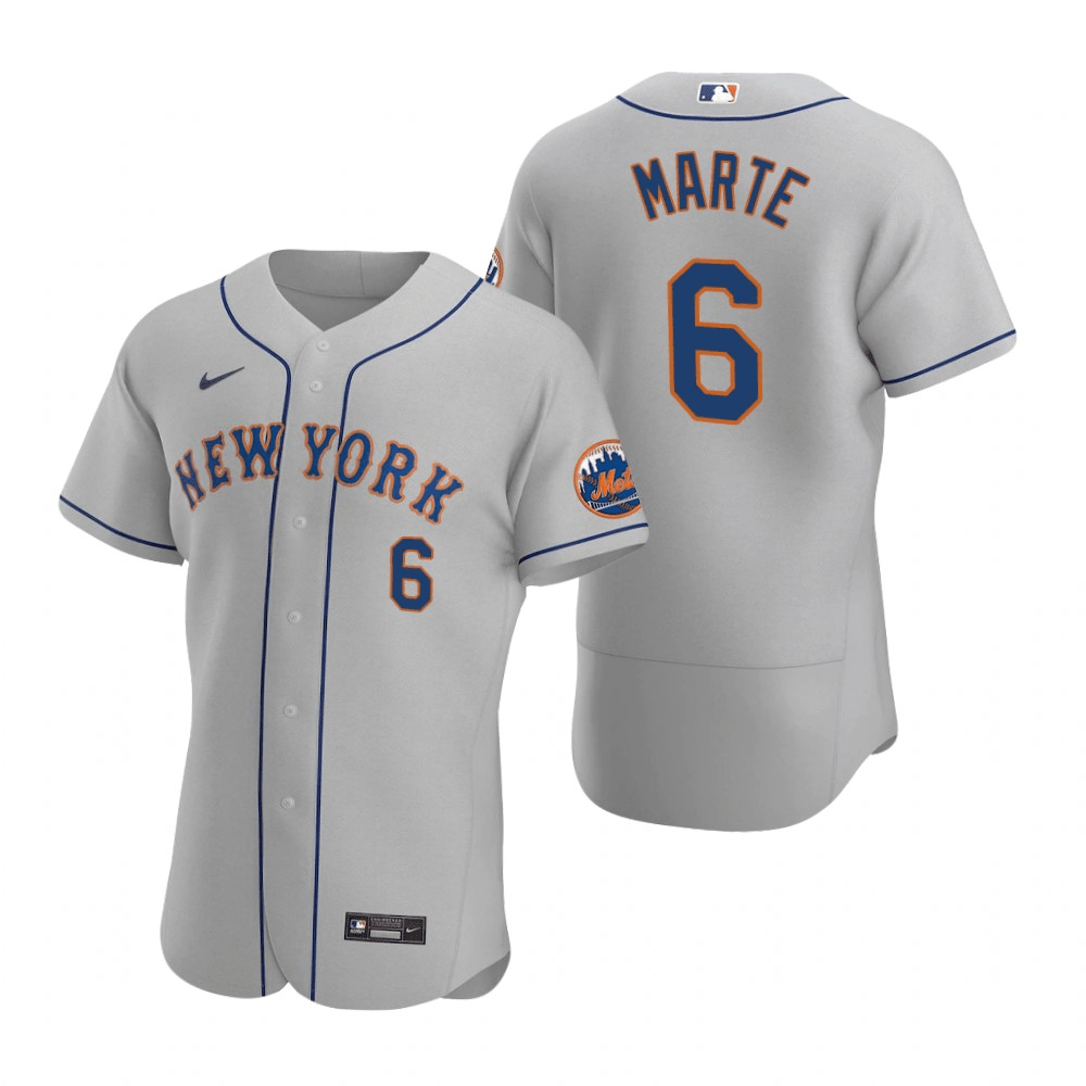 Starling Marte New York Mets Road Gray Baseball Player Jersey