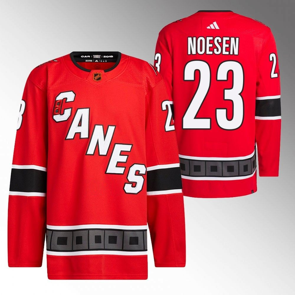 Stefan Noesen Carolina Hurricanes 2022 Reverse Retro Red Player Swingman Jersey