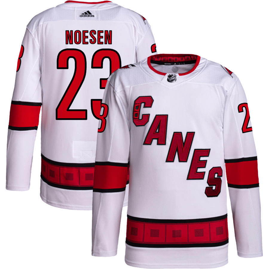 Stefan Noesen Carolina Hurricanes Away White Player Swingman Jersey