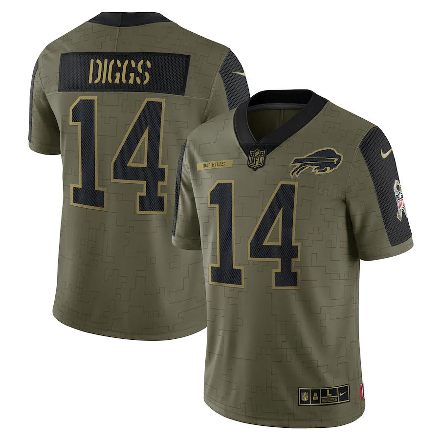 Stefon Diggs Buffalo Bills 2021 Salute To Service Limited Jersey