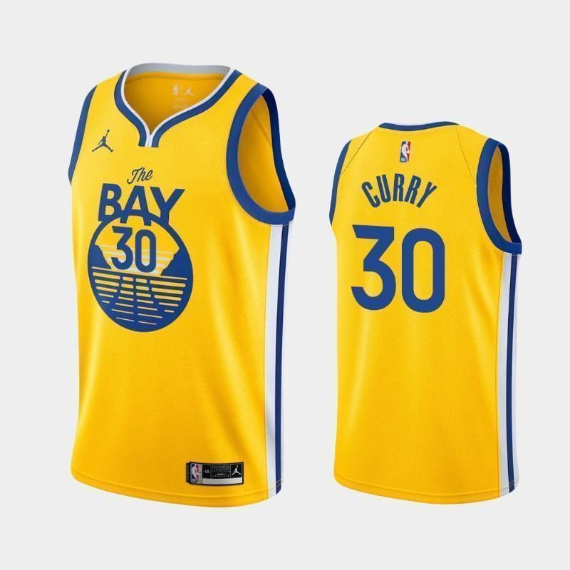 Stephen Curry Golden State Warriors 2020-21 Statement Gold Swingman Jersey