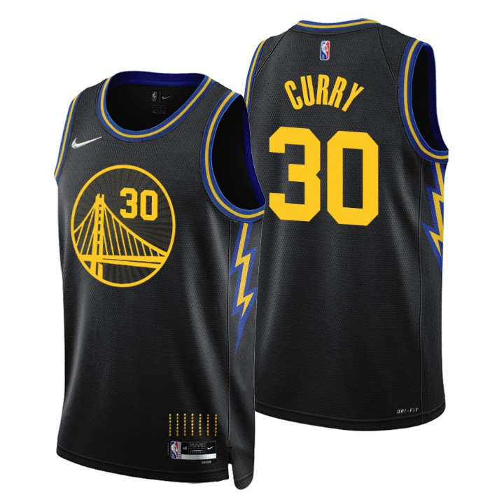 Stephen Curry Golden State Warriors 2021-22 City Black Swingman Jersey