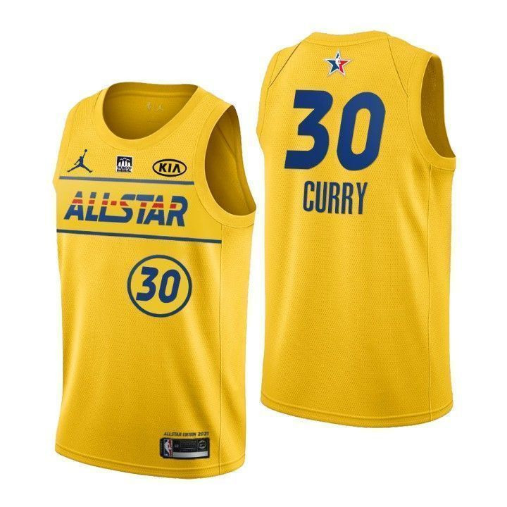 Stephen Curry Golden State Warriors 2021 All Star Gold Swingman Jersey