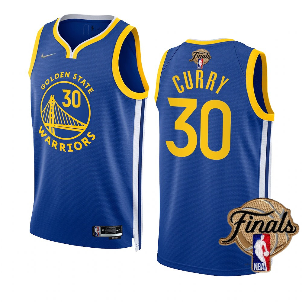 Stephen Curry Golden State Warriors 2022 NBA Finals Royal Swingman Jersey