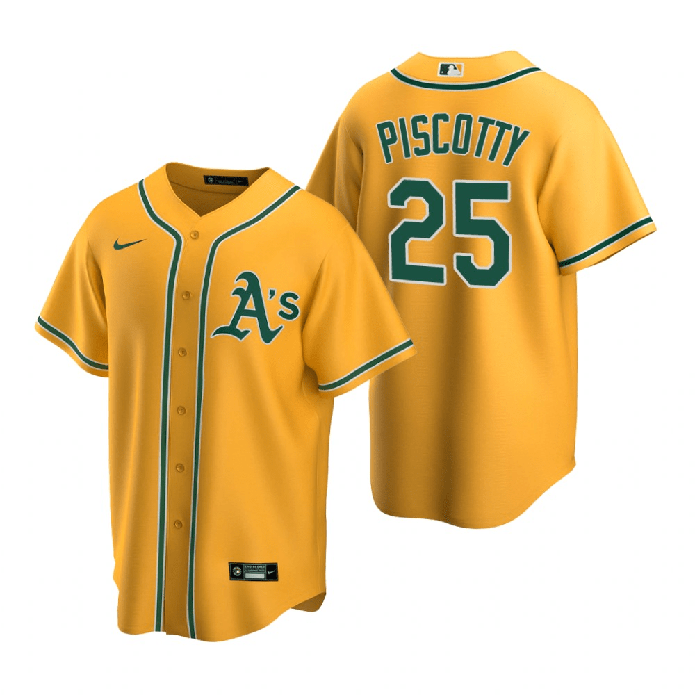 Stephen Piscotty Oakland Athletics Alternate Gold Baseball Player Jersey
