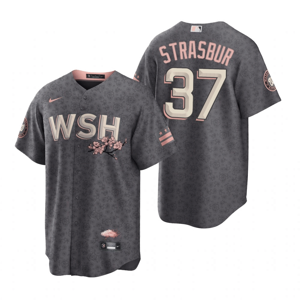 Stephen Strasburg Washington Nationals 2022 City Connect Grey Baseball Player Jersey