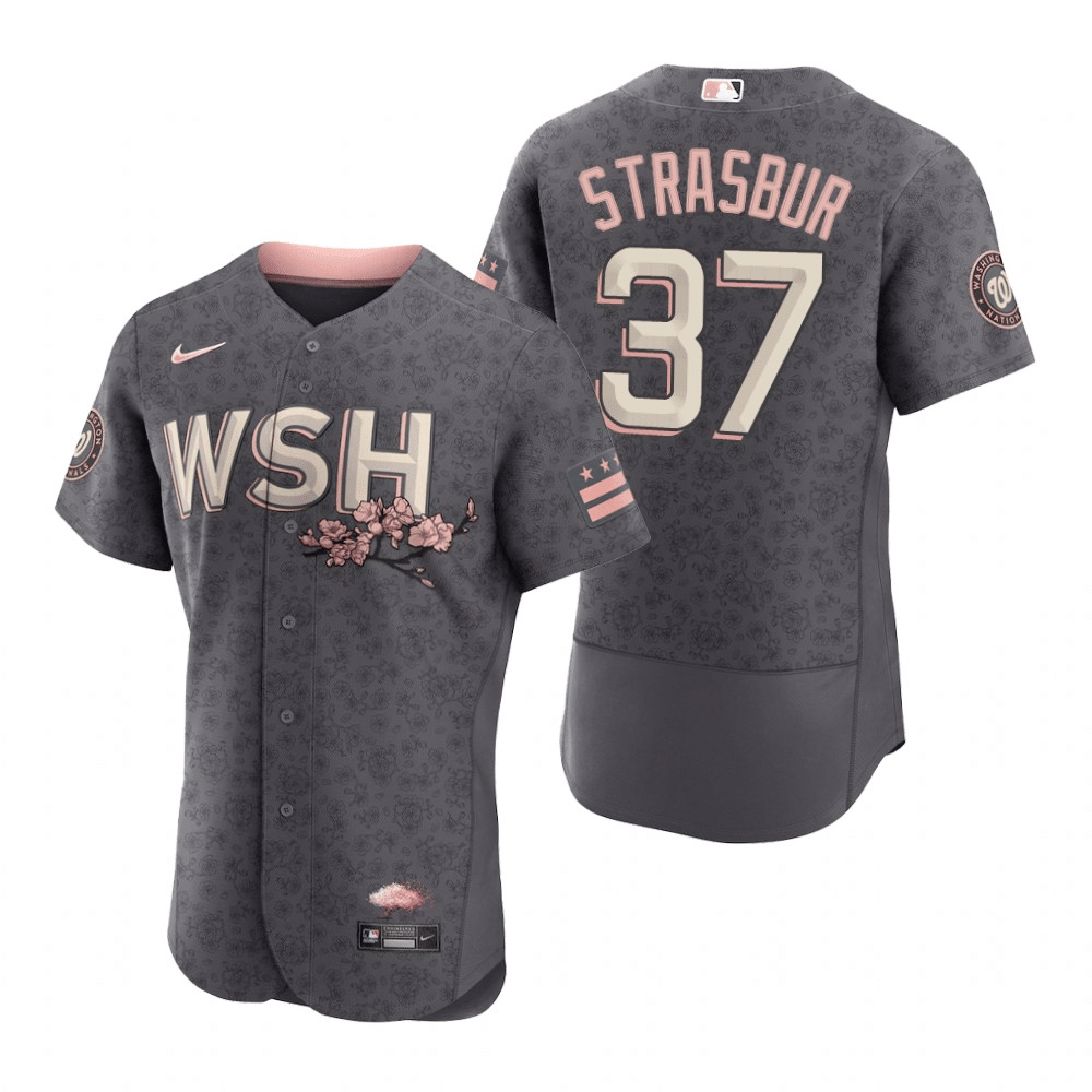 Stephen Strasburg Washington Nationals 2022 City Connect Grey Baseball Player Jersey