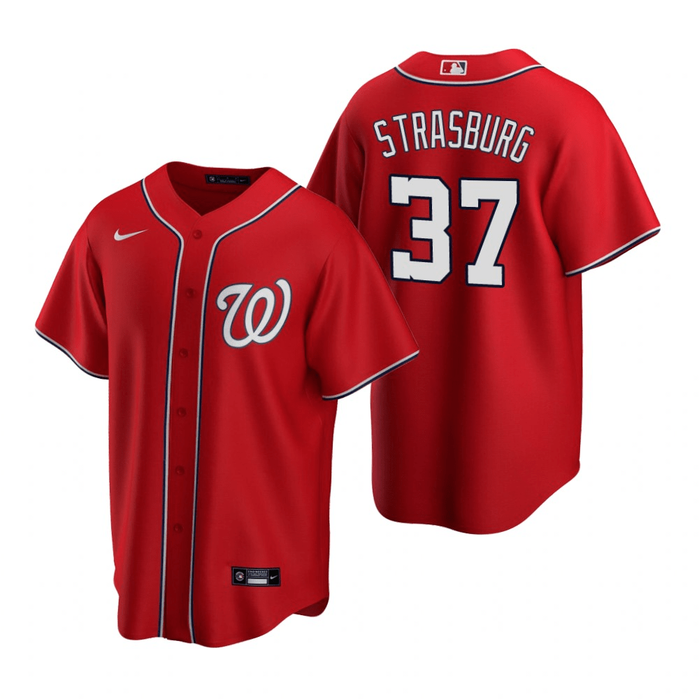 Stephen Strasburg Washington Nationals Alternate Scarlet Baseball Player Jersey