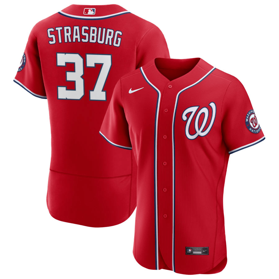 Stephen Strasburg Washington Nationals Alternate Scarlet Baseball Player Jersey