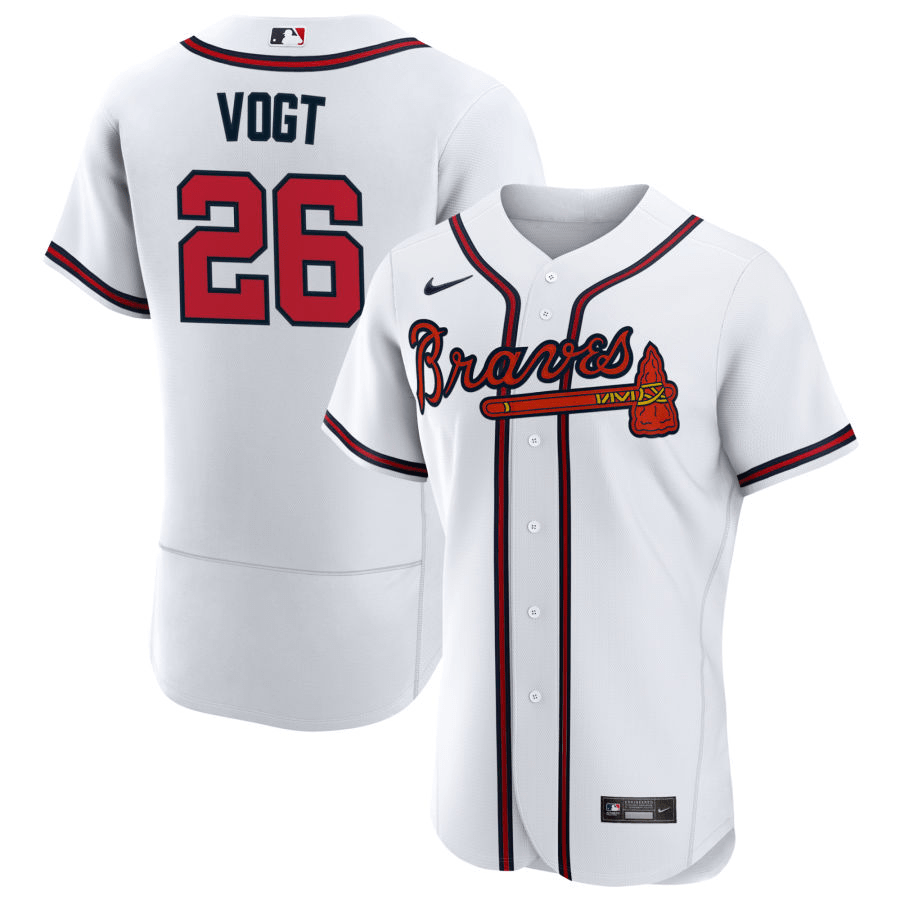 Stephen Vogt Atlanta Braves White Home Baseball Player Jersey
