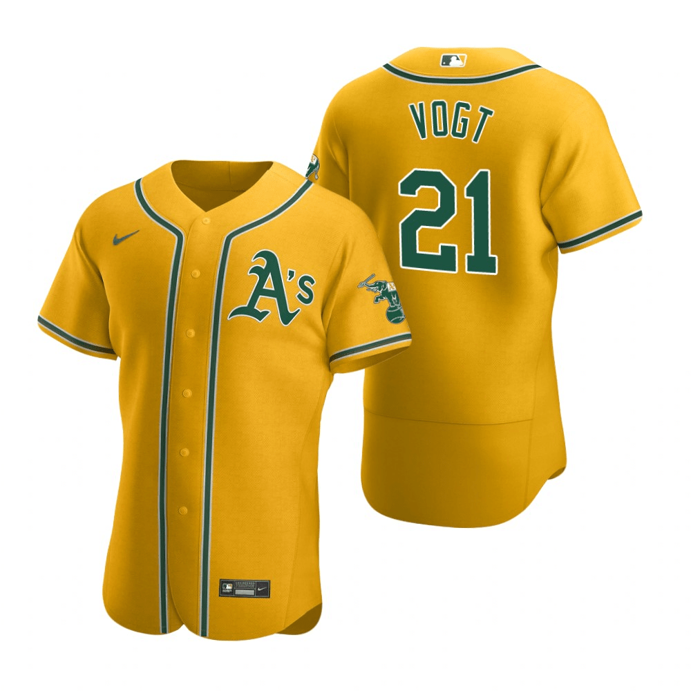 Stephen Vogt Oakland Athletics Alternate Gold Baseball Player Jersey
