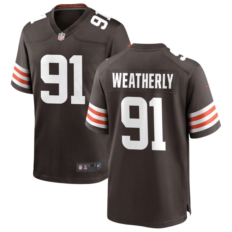 Stephen Weatherly Cleveland Browns 2020 Brown Game Jersey