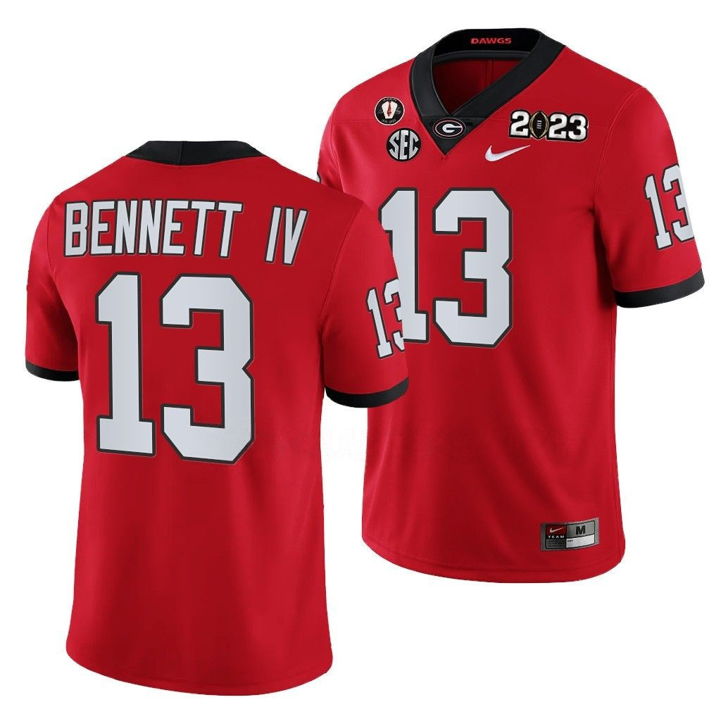 Stetson Bennett IV Georgia Bulldogs 2023 National Championship College Red Football Jersey