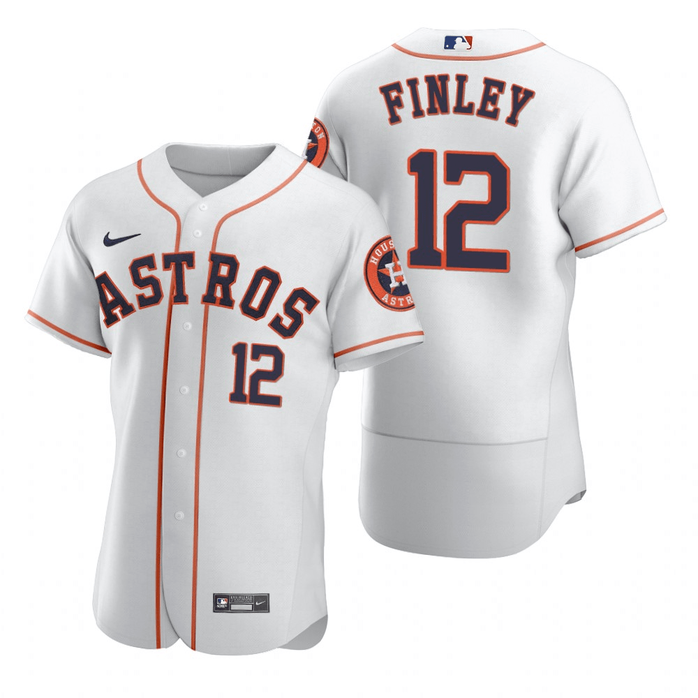 Steve Finley Houston Astros Home White Baseball Player Jersey