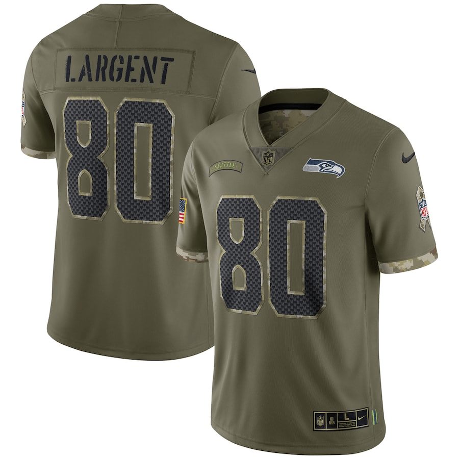 Steve Largent Seattle Seahawks 2022 Salute To Service Limited Jersey