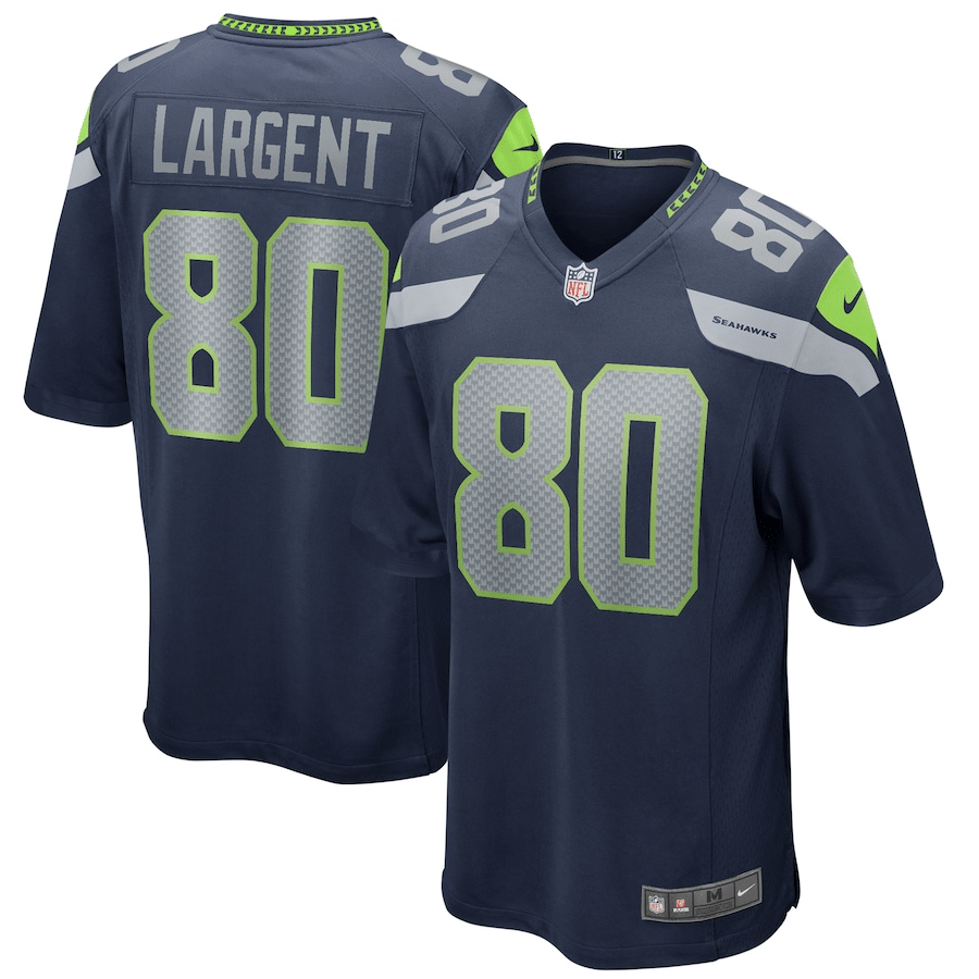Steve Largent Seattle Seahawks Navy Game Jersey