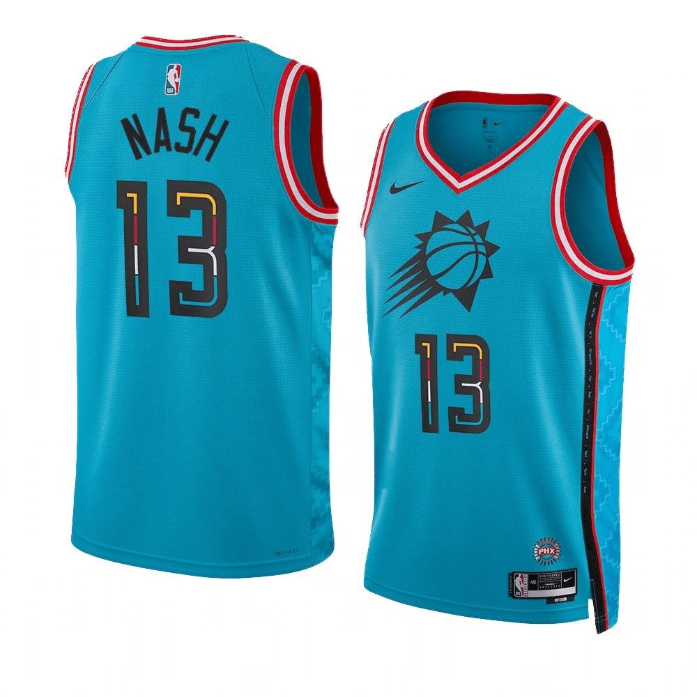 Steve Nash Phoenix Suns 2022-23 City Edition Turquoise Swingman Jersey