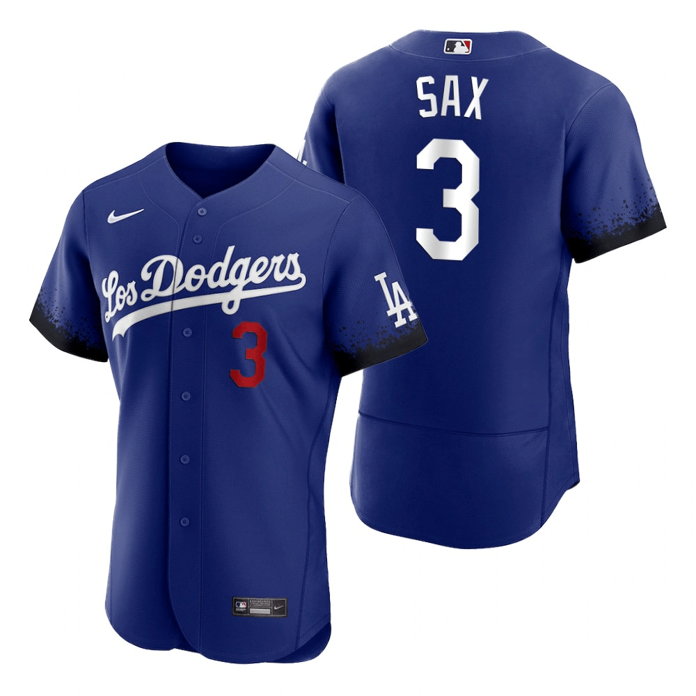 Steve Sax Los Angeles Dodgers 2021 City Connect Royal Baseball Player Jersey