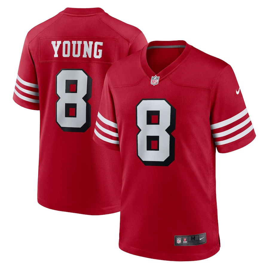 Steve Young San Francisco 49ers Alternate Scarlet Game Jersey