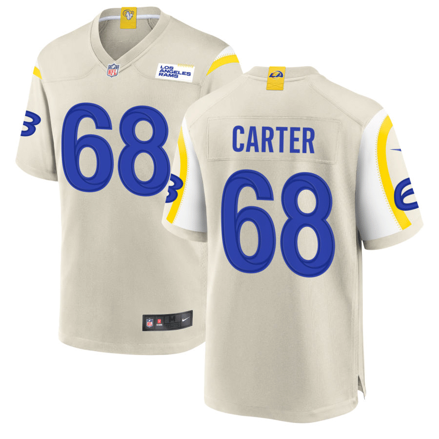 T.J. Carter Los Angeles Rams Bone Game Jersey