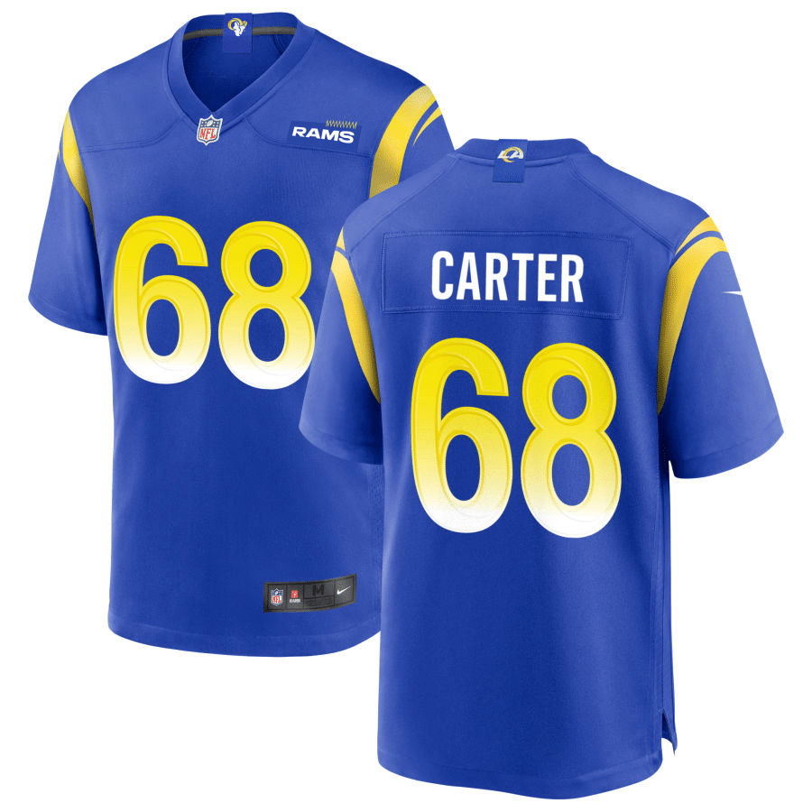 T.J. Carter Los Angeles Rams Royal Game Jersey