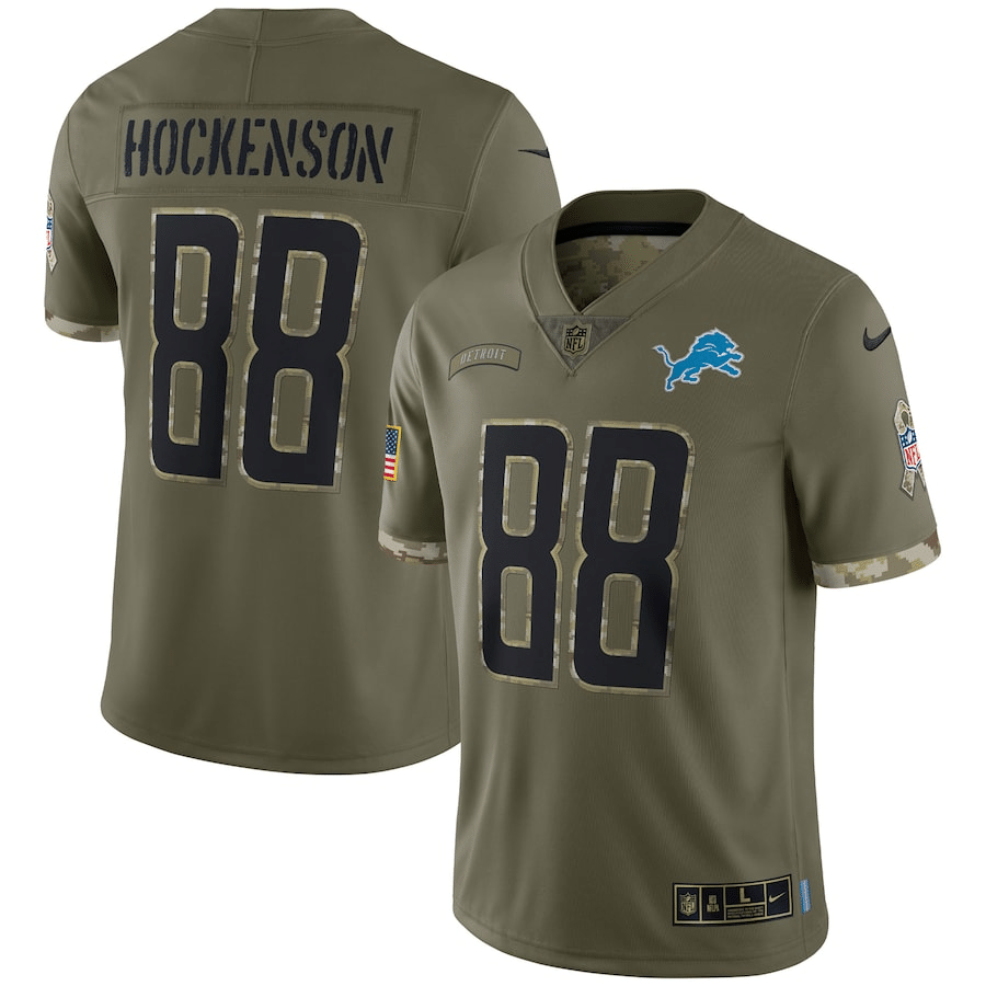 T.J. Hockenson Detroit Lions 2022 Salute To Service Limited Jersey