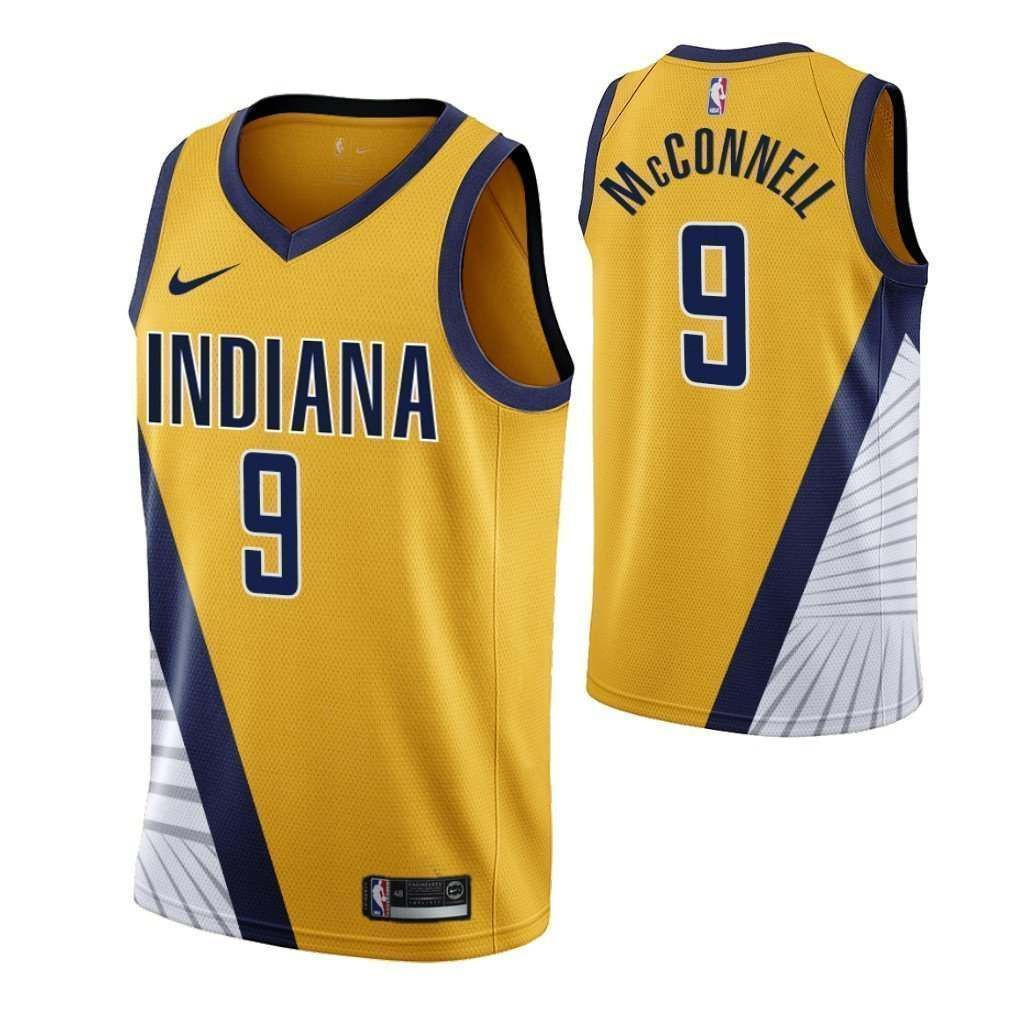 T.J. McConnell Indiana Pacers 2019-20 Statement Yellow Swingman Jersey