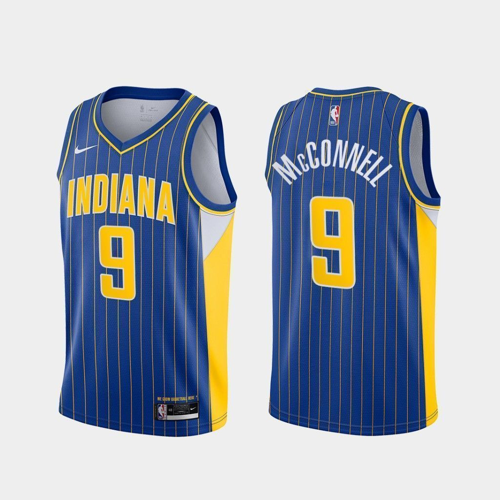 T.J. McConnell Indiana Pacers 2020-21 City Blue Swingman Jersey