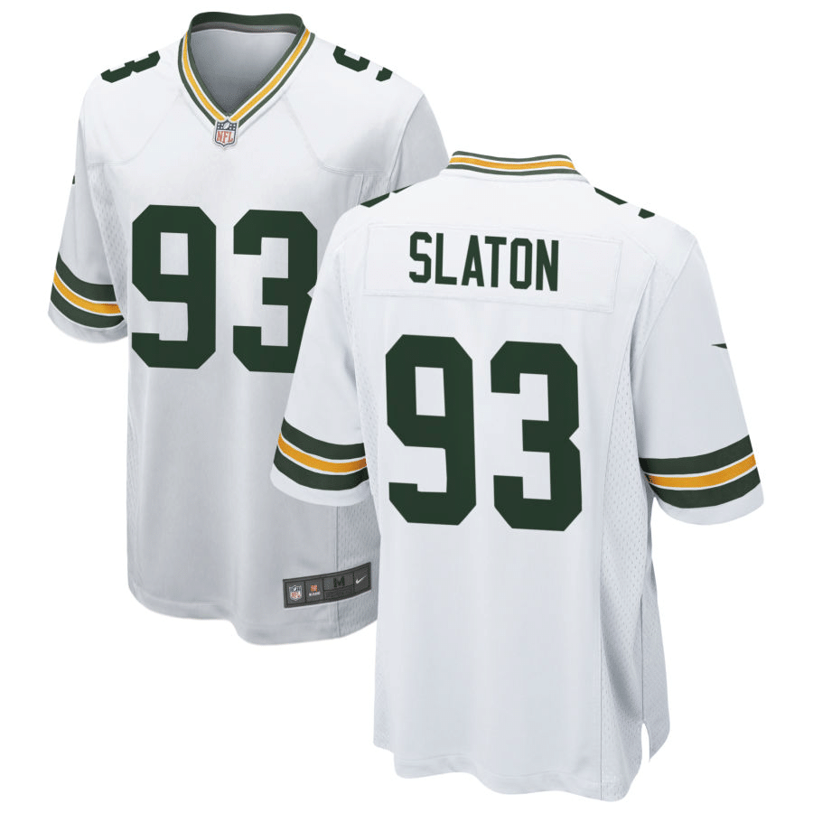 T.J. Slaton Green Bay Packers White Game Jersey