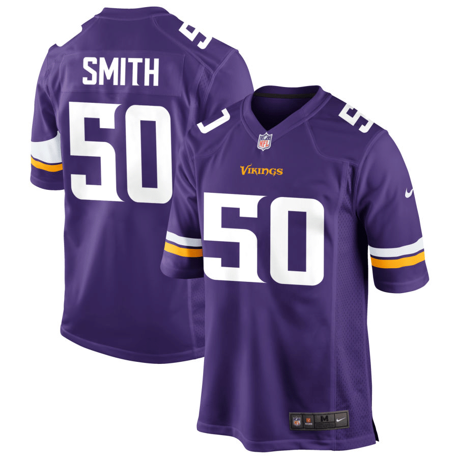 T.J. Smith Minnesota Vikings Purple Game Jersey