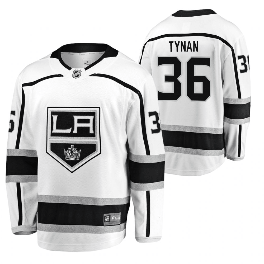 T.J. Tynan Los Angeles Kings Away White Player Swingman Jersey