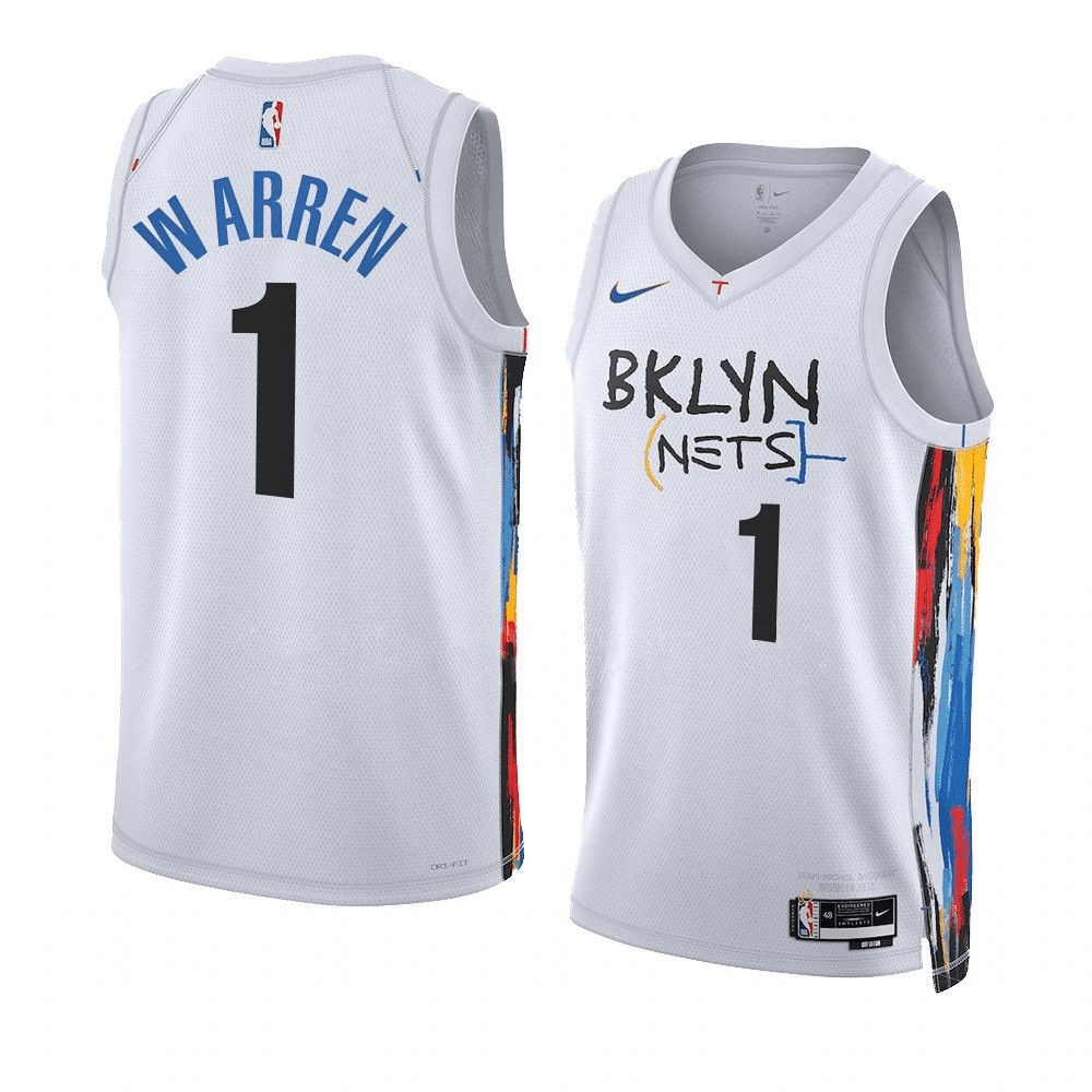 T.J. Warren Brooklyn Nets 2022-23 City Edition White Swingman Jersey
