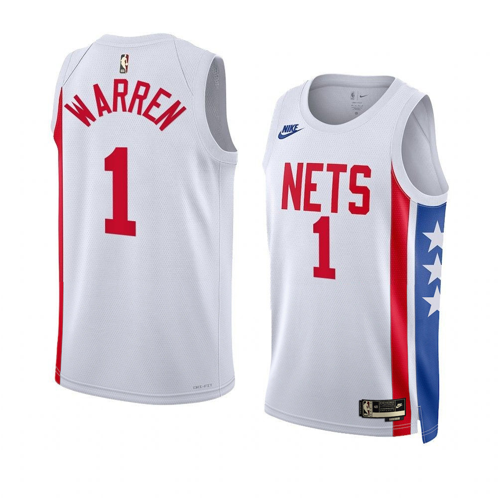 T.J. Warren Brooklyn Nets 2022-23 Classic Edition White Swingman Jersey