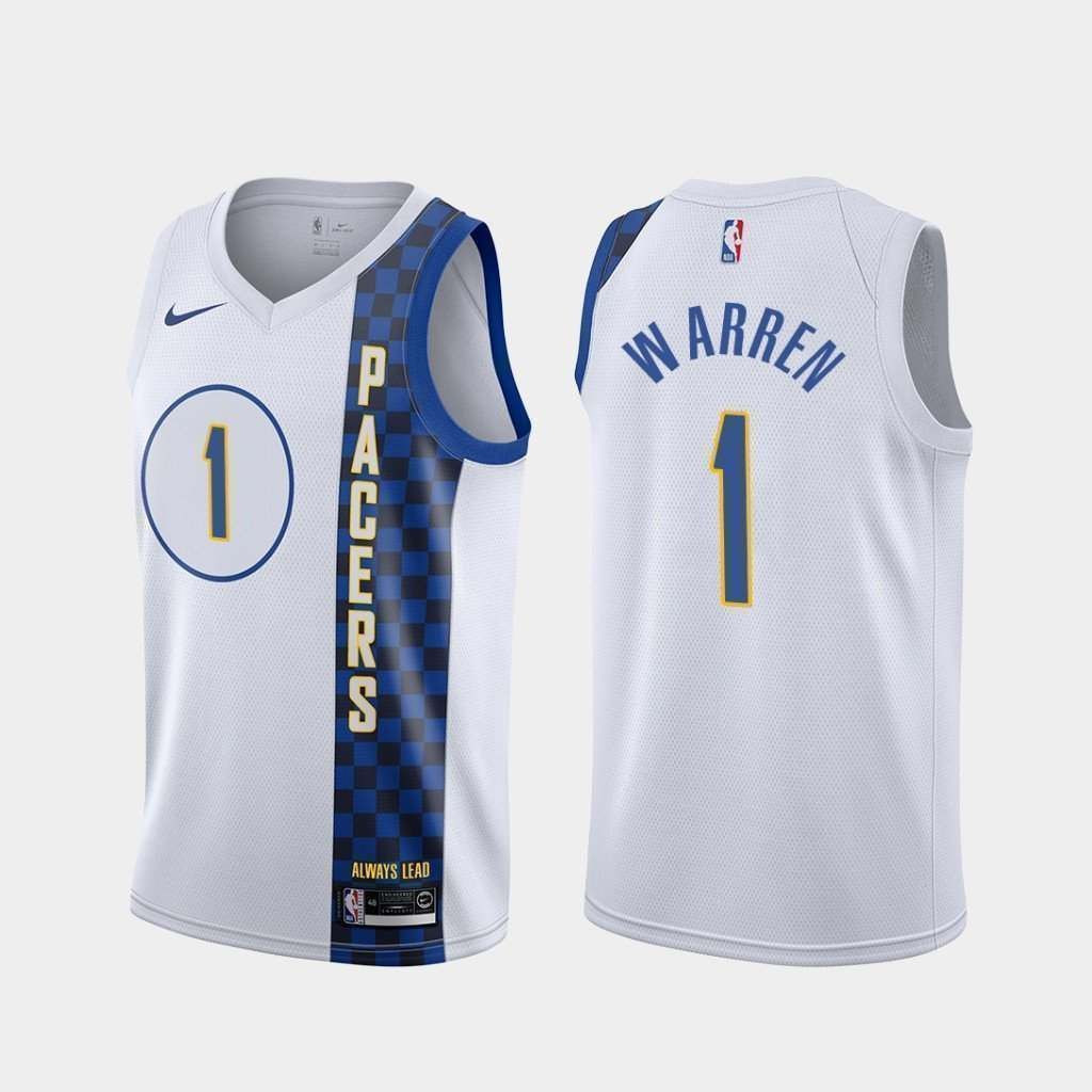 T.J. Warren Indiana Pacers 2019-20 City White Swingman Jersey