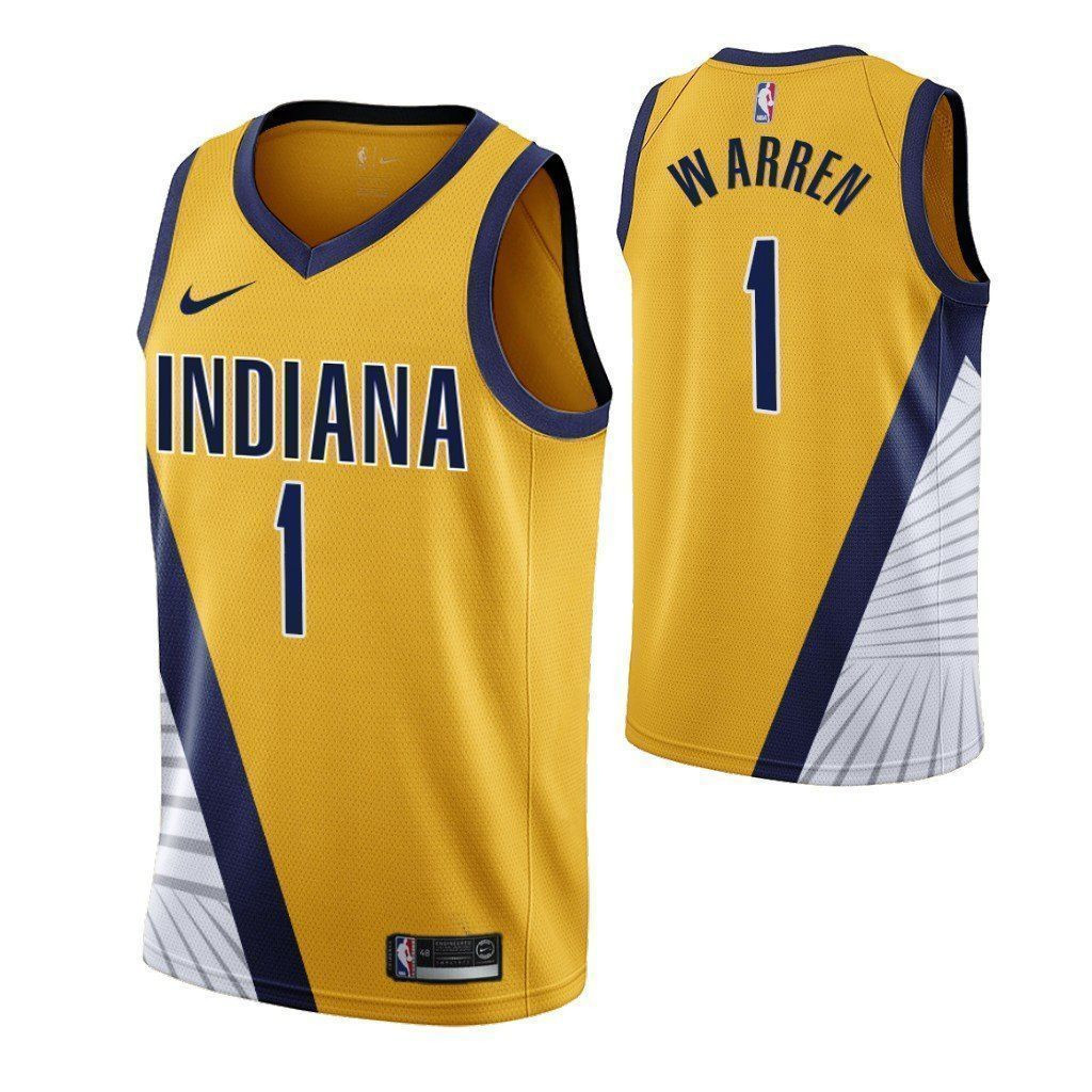 T.J. Warren Indiana Pacers 2019-20 Statement Yellow Swingman Jersey