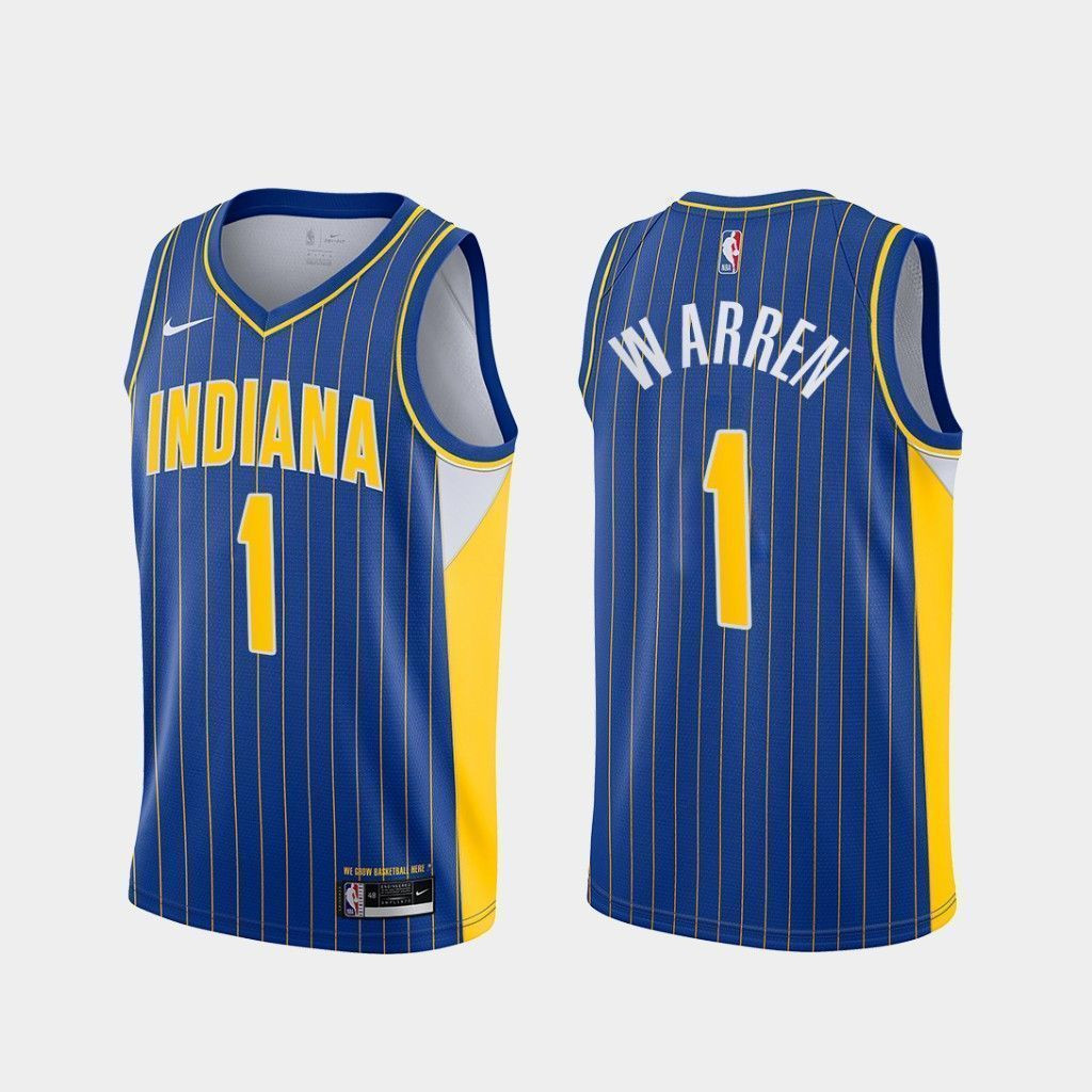 T.J. Warren Indiana Pacers 2020-21 City Blue Swingman Jersey
