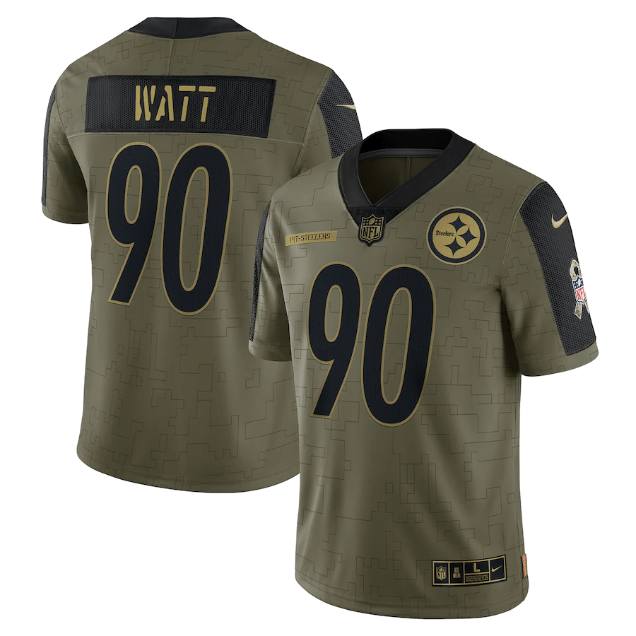 T.J. Watt Pittsburgh Steelers 2021 Salute To Service Limited Jersey