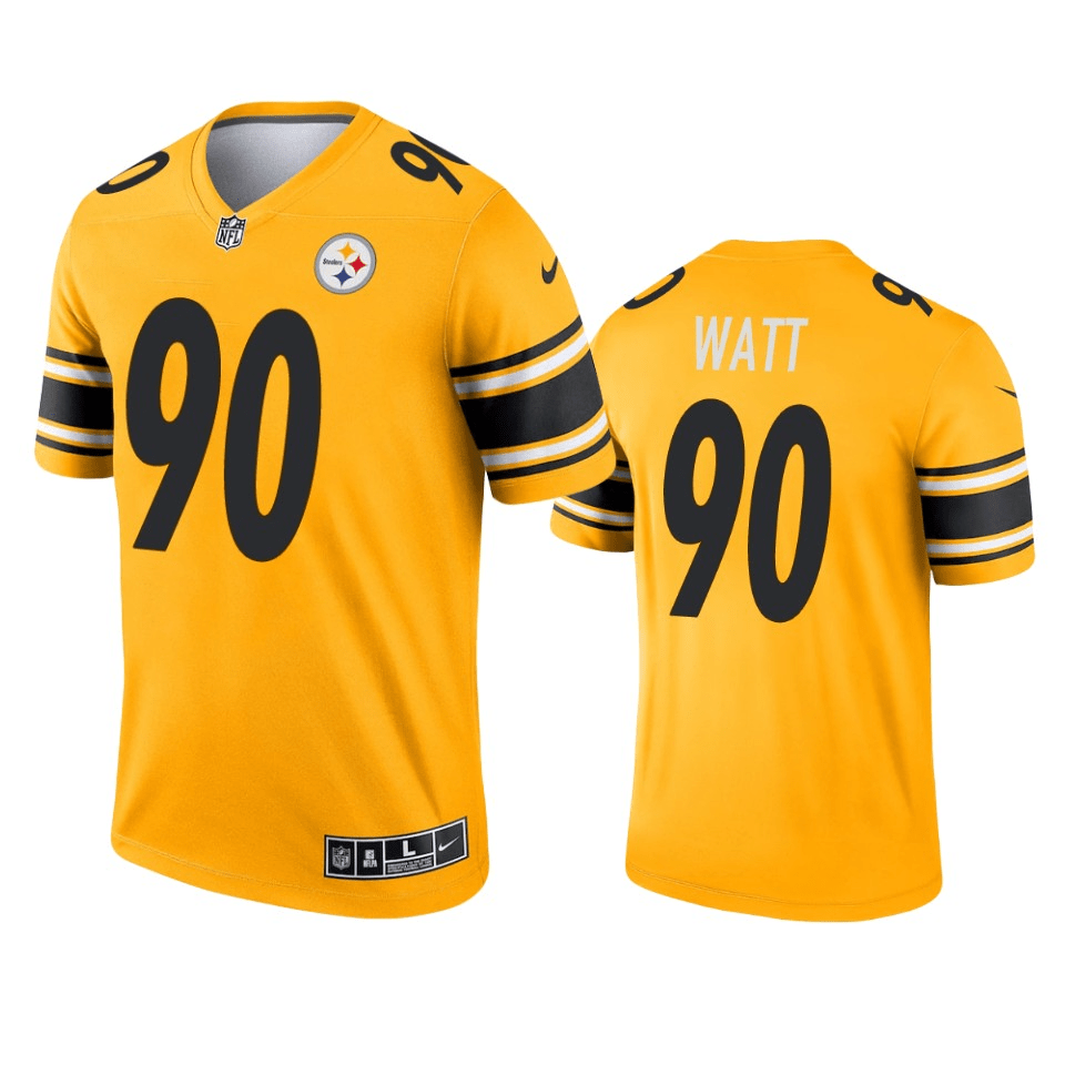 T.J. Watt Pittsburgh Steelers Inverted Legend Gold Game Jersey
