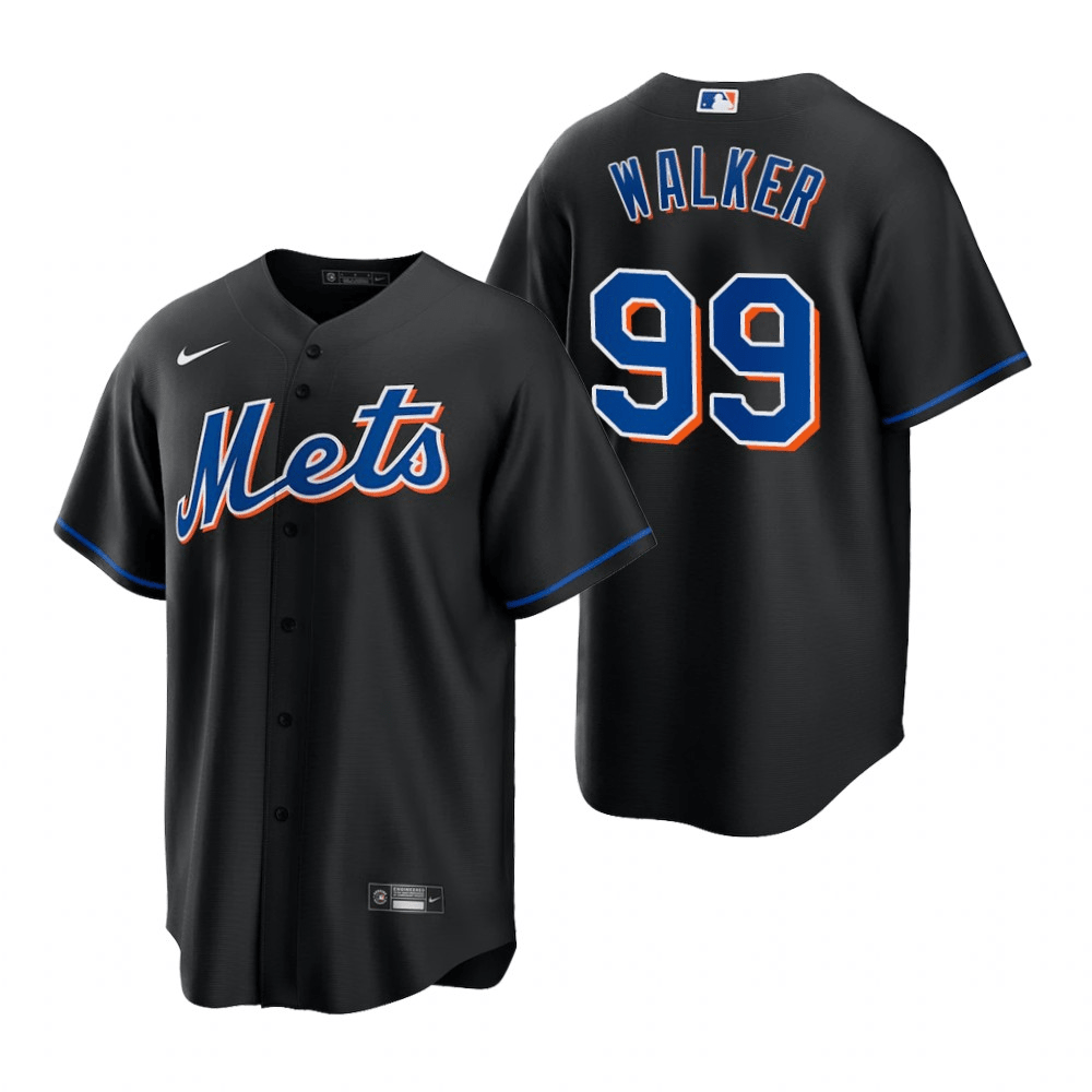 Taijuan Walker New York Mets Alternate Black Baseball Player Jersey