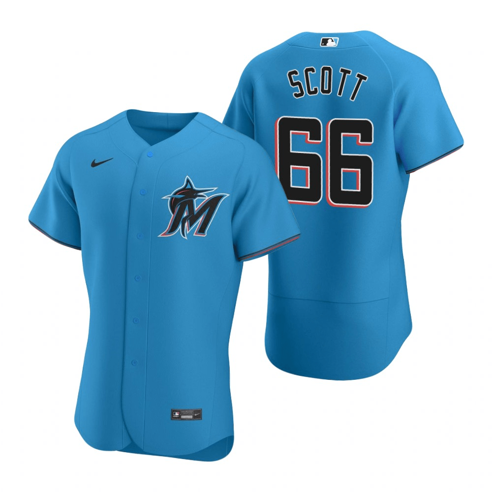 Tanner Scott Miami Marlins Alternate Blue Baseball Player Jersey