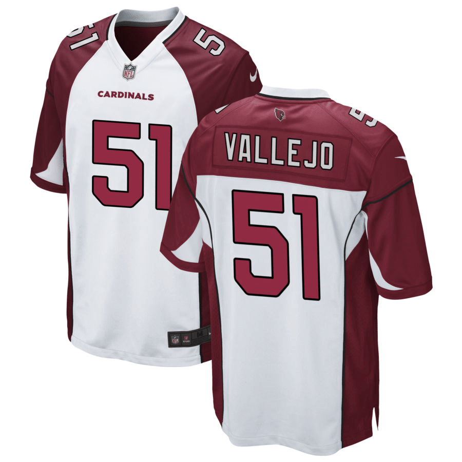 Tanner Vallejo Arizona Cardinals White Game Jersey
