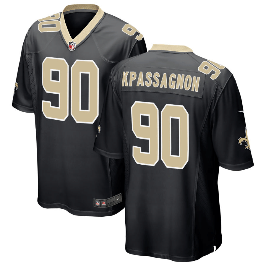 Tanoh Kpassagnon New Orleans Saints Black Game Jersey