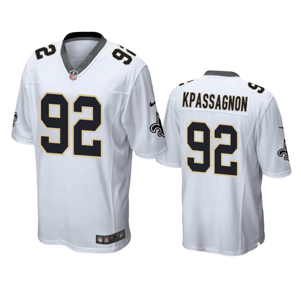Tanoh Kpassagnon New Orleans Saints White Game Jersey