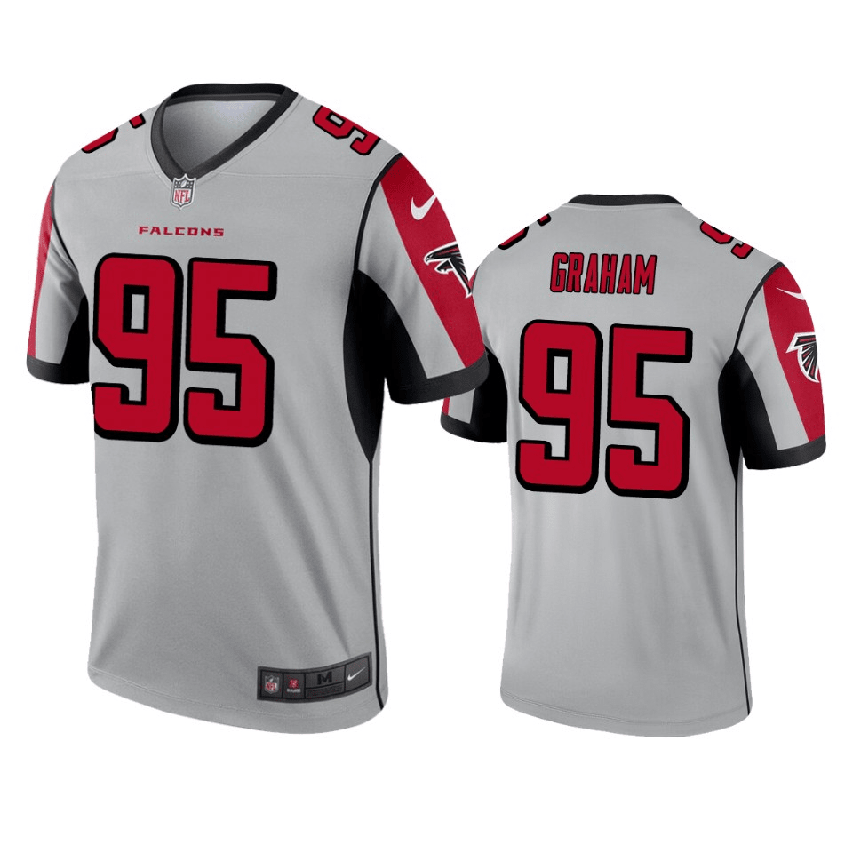 Ta'Quon Graham Atlanta Falcons Inverted Legend Silver Game Jersey