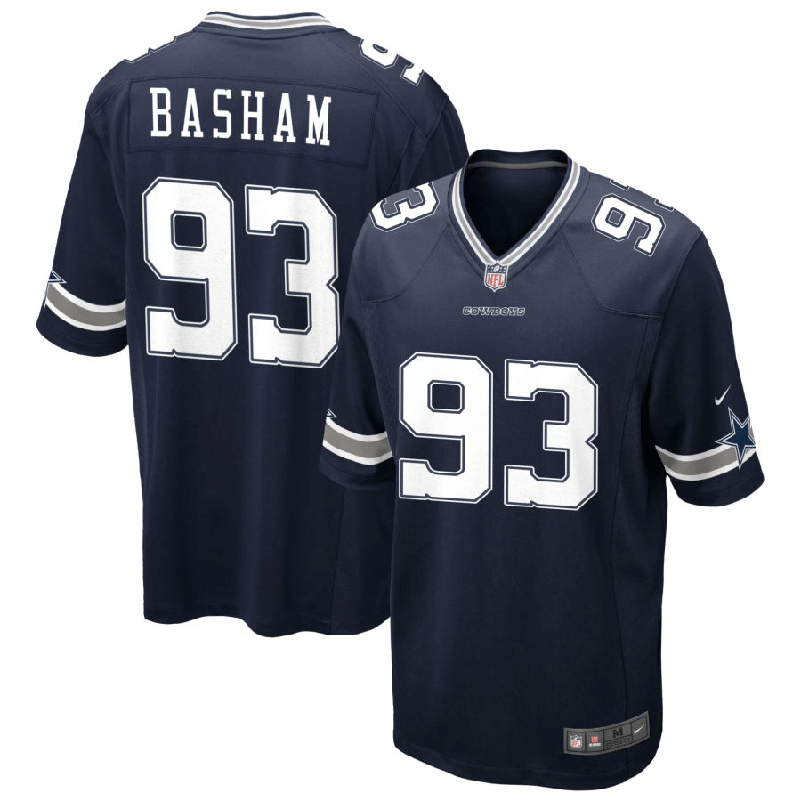 Tarell Basham Dallas Cowboys Navy Game Jersey