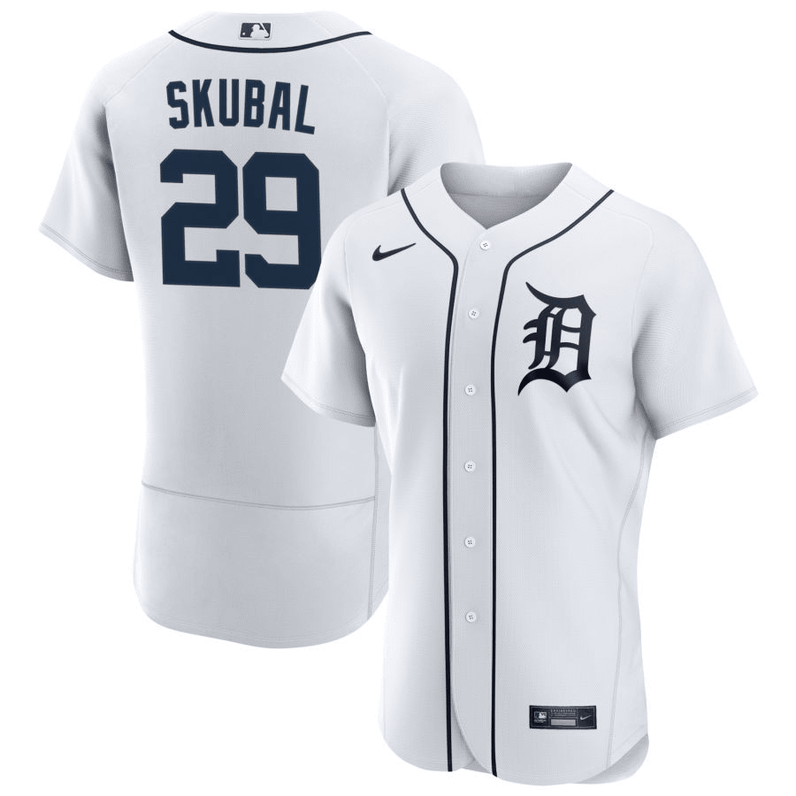 Tarik Skubal Detroit Tigers Home White Baseball Player Jersey